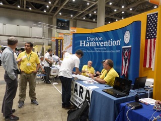 The crew from the Dayton Hamvention inviting folks to the big show in Dayton (and the first time I can remember seeing the Ohio state flag at the Ham Fair :-)