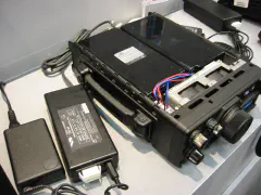 The FT-897 battery charging scheme: PA-26 AC-Adapter (24VDC, 1.85A) to  CD-24 Rapid Charger to battery.  Each battery has its own rear panel  charging connector.