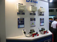 The Icom D-Star system of digital 1.2GHz radios and repeaters, with 10GHz repeater links.