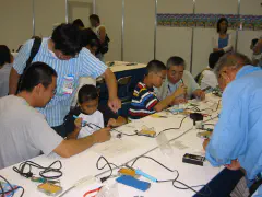 Construction Corner, where people of all ages could be introduced to radio and electronic construction by a staff of mentors.