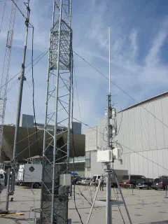 closeup of the antennas, showing the DSTAR installation