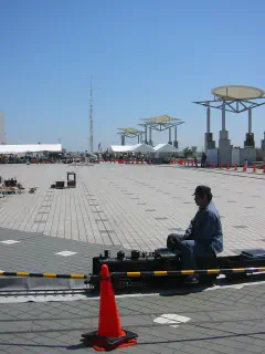 convention center rooftop was host to live steam and the 8J1A antenna farm