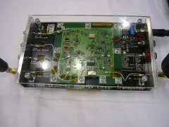 miniature Mode-UV linear transponder by William Leijenaar, PE1RAH on display  at the JAMSAT booth