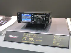 Yaesu FT-991 with touch panel interface, covering HF/VHF/UHF (including System Fusion)