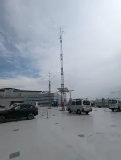 8J1HAM antenna farm on the roof